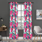 Watermelon Teal Hawaiian Pattern Print Curtain