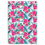 Watermelon Teal Hawaiian Pattern Print Curtain