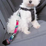 Watermelon Teal Hawaiian Pattern Print Dog Seat Belt