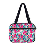 Watermelon Teal Hawaiian Pattern Print Double Strap Bible Bag