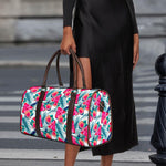 Watermelon Teal Hawaiian Pattern Print Duffle Bag