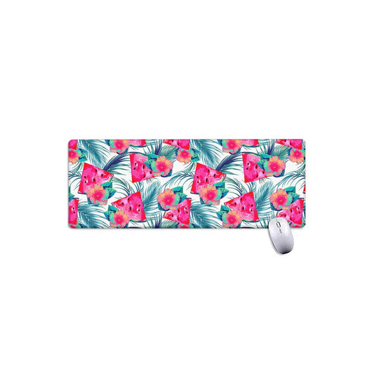Watermelon Teal Hawaiian Pattern Print Extended Mouse Pad