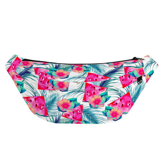 Watermelon Teal Hawaiian Pattern Print Fanny Pack