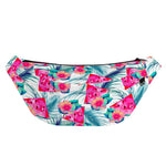 Watermelon Teal Hawaiian Pattern Print Fanny Pack