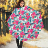 Watermelon Teal Hawaiian Pattern Print Foldable Umbrella