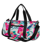 Watermelon Teal Hawaiian Pattern Print Gym Bag