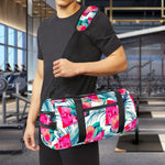 Watermelon Teal Hawaiian Pattern Print Gym Bag