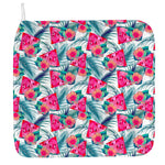 Watermelon Teal Hawaiian Pattern Print Hand Towel