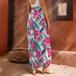 Watermelon Teal Hawaiian Pattern Print Harem Pants
