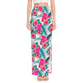 Watermelon Teal Hawaiian Pattern Print High Slit Maxi Skirt