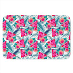 Watermelon Teal Hawaiian Pattern Print Indoor Door Mat