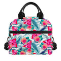 Watermelon Teal Hawaiian Pattern Print Insulated Lunch Bag