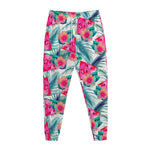 Watermelon Teal Hawaiian Pattern Print Jogger Pants