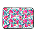 Watermelon Teal Hawaiian Pattern Print Kitchen Mat