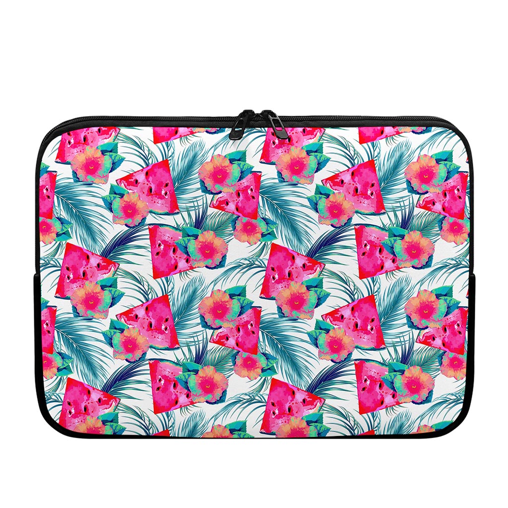 Watermelon Teal Hawaiian Pattern Print Laptop Sleeve