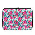 Watermelon Teal Hawaiian Pattern Print Laptop Sleeve