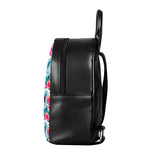 Watermelon Teal Hawaiian Pattern Print Leather Backpack