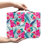 Watermelon Teal Hawaiian Pattern Print Leather Bible Cover