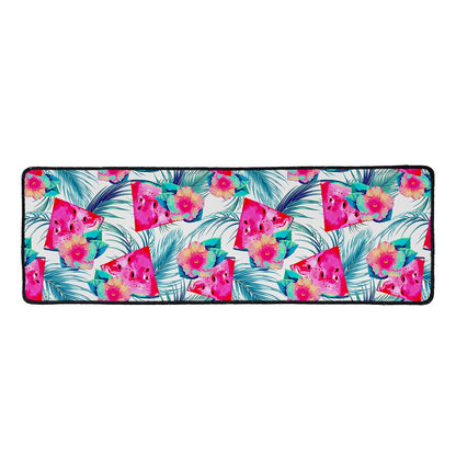 Watermelon Teal Hawaiian Pattern Print Long Kitchen Mat
