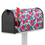 Watermelon Teal Hawaiian Pattern Print Mailbox Cover