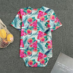 Watermelon Teal Hawaiian Pattern Print Men's Bodysuit