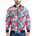 Watermelon Teal Hawaiian Pattern Print Men's Bomber Jacket
