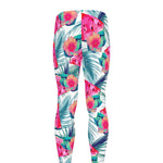 Watermelon Teal Hawaiian Pattern Print Men's leggings
