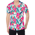 Watermelon Teal Hawaiian Pattern Print Men's Shirt