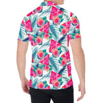 Watermelon Teal Hawaiian Pattern Print Men's Shirt