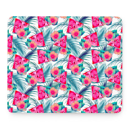 Watermelon Teal Hawaiian Pattern Print Mouse Pad