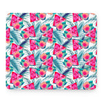 Watermelon Teal Hawaiian Pattern Print Mouse Pad