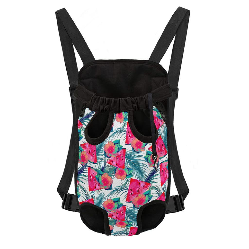 Watermelon Teal Hawaiian Pattern Print Pet Carrier Backpack