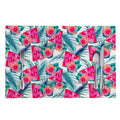 Watermelon Teal Hawaiian Pattern Print Placemat