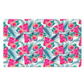 Watermelon Teal Hawaiian Pattern Print Polyester Doormat