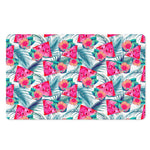 Watermelon Teal Hawaiian Pattern Print Polyester Doormat