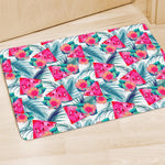 Watermelon Teal Hawaiian Pattern Print Polyester Doormat