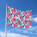 Watermelon Teal Hawaiian Pattern Print Polyester Flag