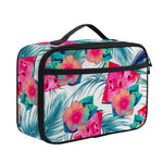 Watermelon Teal Hawaiian Pattern Print Portable Lunch Bag