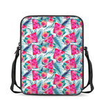 Watermelon Teal Hawaiian Pattern Print Rectangular Crossbody Bag