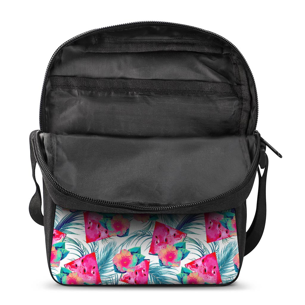 Watermelon Teal Hawaiian Pattern Print Rectangular Crossbody Bag