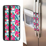 Watermelon Teal Hawaiian Pattern Print Refrigerator Handle Covers
