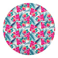 Watermelon Teal Hawaiian Pattern Print Round Blanket