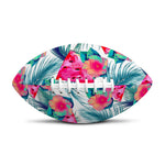 Watermelon Teal Hawaiian Pattern Print Rugby Ball