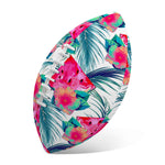 Watermelon Teal Hawaiian Pattern Print Rugby Ball