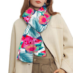 Watermelon Teal Hawaiian Pattern Print Scarf