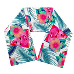 Watermelon Teal Hawaiian Pattern Print Scarf
