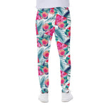 Watermelon Teal Hawaiian Pattern Print Scuba Joggers