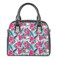 Watermelon Teal Hawaiian Pattern Print Shoulder Handbag