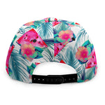 Watermelon Teal Hawaiian Pattern Print Snapback Cap