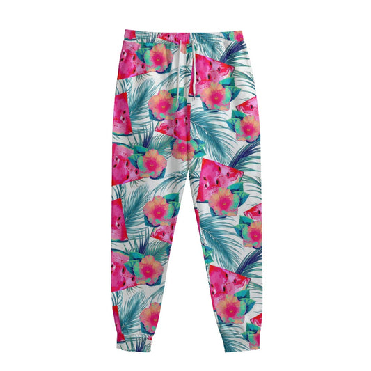 Watermelon Teal Hawaiian Pattern Print Sweatpants